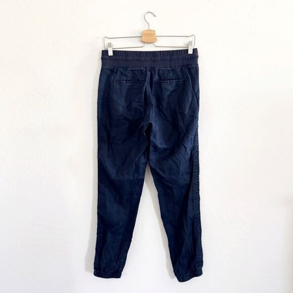 Athleta Cabo Linen Navy Summer Jogger Pants Size 4 - Picture 4 of 6